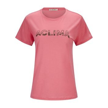 ACLIMA LightWool tee Logo W's Sun Kissed Coral