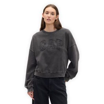 GAP 799280-02 Mikina s logem French Terry Černá