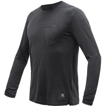SENSOR MERINO AIR traveller pánské triko dl.rukáv černá