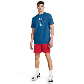 UNDER ARMOUR Baseline Short, Red / White / White