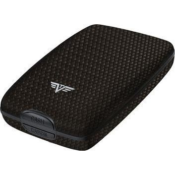 TRU VIRTU Cash & Cards OYSTER - leather Diagonal Carbon Black