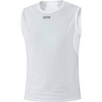 GORE M WS Base Layer Sleeveless Shirt-light grey/white