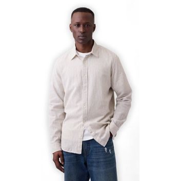 GAP 887952-06 Košile z lněné směsi Standard Fit Béžová