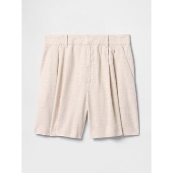 GAP Lněné kraťasy Béžová