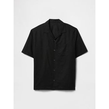 GAP Lněná košile Černá