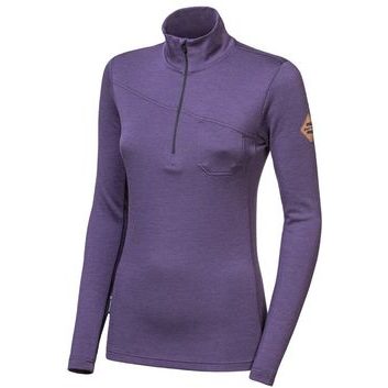 SENSOR MERINO EXTREME UP dámská mikina dl.rukáv zip grape purple
