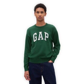 GAP 789791-00 Svetr s logem Zelená
