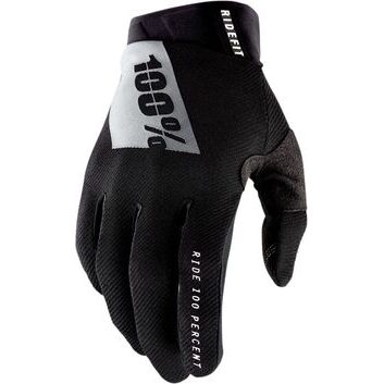 100% RIDEFIT Gloves Black/White
