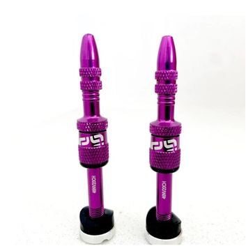 E*THIRTEEN Presta Quickfill Tubeless Valves | Gen2 | 23-31mm Depth | 2 Pieces | Eggplant