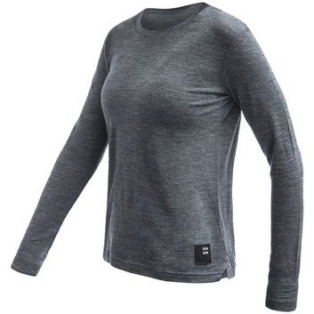 SENSOR MERINO LITE dámské triko dl.rukáv anthracite gray
