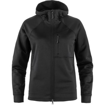 FJÄLLRÄVEN Abisko Grid Fleece Hoodie W Black