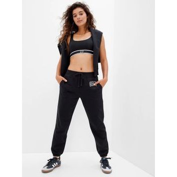 GAP 463492-04 Tepláky GAP logo fleece Černá