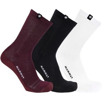 MAMMUT Everyday Crew Socks 3 Pack white-vin-black