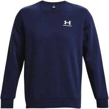 UNDER ARMOUR Essential Fleece Crew, Midnight Navy / White