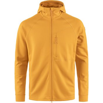 FJÄLLRÄVEN Abisko Grid Fleece Hoodie M Mustard Yellow