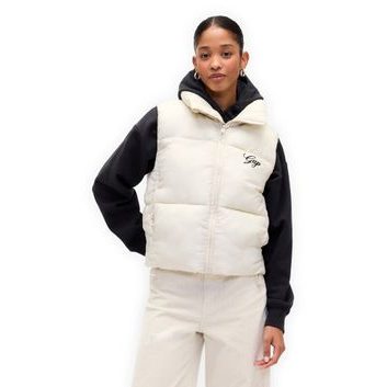 GAP 818719-02 Prošívaná nepromokavá vesta Logo PrimaLoft® Béžová