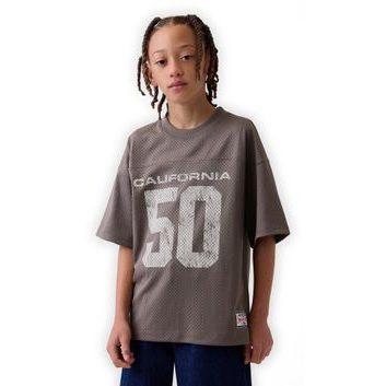 GAP 890733-02 Dětské síťované oversize tričko Hnědá