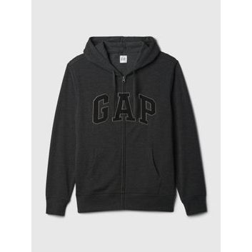 GAP Mikina na zip Šedá