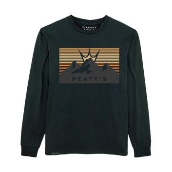 PEATYS PUBWEAR LS T-SHIRT 3 PEAKS SUNSET / BLACK