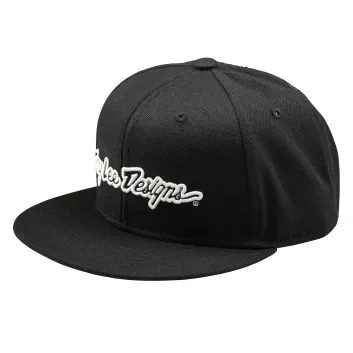 TROY LEE DESIGNS FLAT BILL SNAPBACK SIGNATURE BLACK