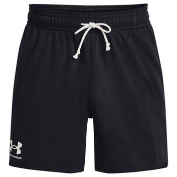 UNDER ARMOUR Rival Terry 6in Short, Black / Onyx White