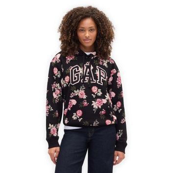GAP 463506-99 Mikina s logem a fleece Černá