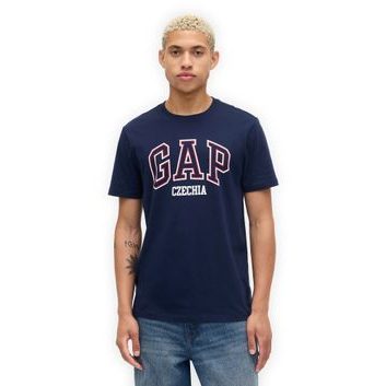 GAP 797710-00 Tričko Everyday Soft Czechia Tmavě modrá