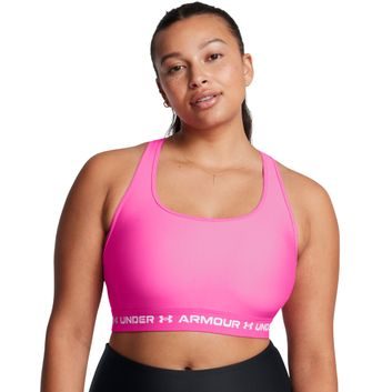 UNDER ARMOUR Crossback Mid Bra-PNK