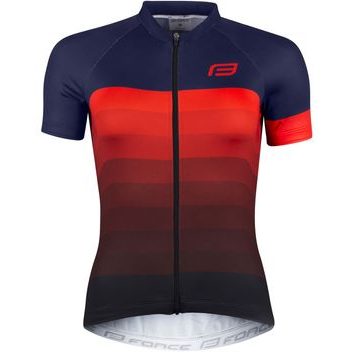 FORCE ASCENT UNI kr. rukáv, modro-červený