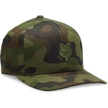 FOX Fox Head Flexfit Hat, Green Camo