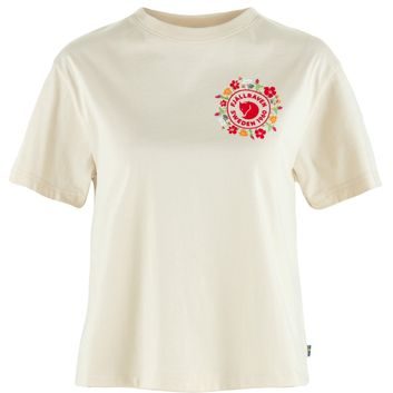 FJÄLLRÄVEN Fjällblomster Logo T-shirt W Chalk White