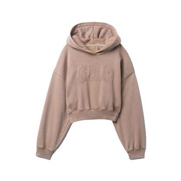 GAP Oversize crop mikina, Hnědá