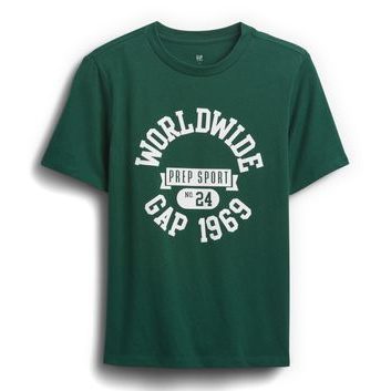 GAP 817488-01 Dětské tričko s logem Zelená