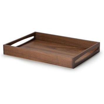 CONTINENTA Walnut rectangular tray 49 cm