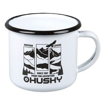 HUSKY PLECHOVÝ HRNEK HORY-BÍLÝ