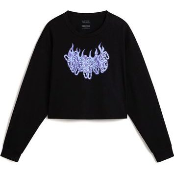 VANS Hot Links LS Relax Crop Black