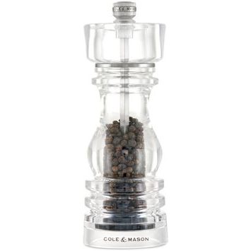 COLE&MASON London Acrylic Precision+ Pepper Mill 18 cm