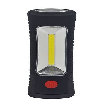 SOLIGHT WL108 LED svítilna pracovní, 120+40lm, 3W COB + 3 SMD LED, hák + magnet, 3 x AAA