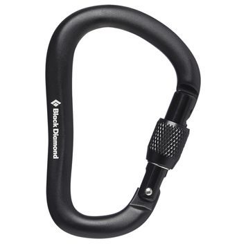 BLACK DIAMOND ROCKLOCK SCREWGATE CARABINER Black