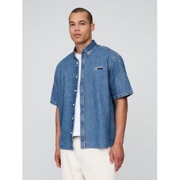 GAP 779252-00 Oversize džínová košile Tmavě modrá