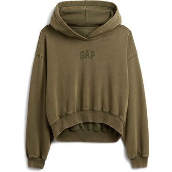 GAP 841725-13 Mikina s kapucí Logo Cropped Zelená