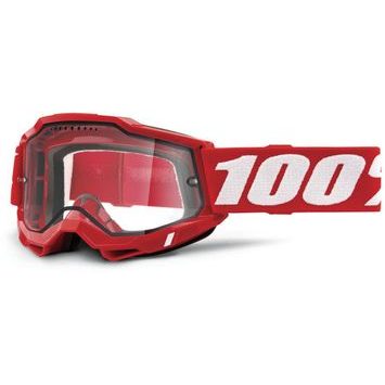 100% ACCURI 2 ENDURO MTB Goggle - Neon/Red - Clear Lens