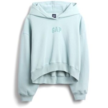 GAP 841725-20 Mikina s kapucí Logo Cropped Modrá