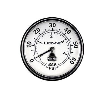 LEZYNE 60 PSI GAGUE 2.5" BLACK/SILVER