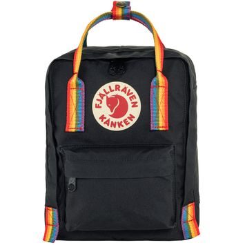 FJÄLLRÄVEN Kånken Rainbow Mini Black-Rainbow Pattern