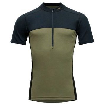 DEVOLD Lauparen Merino 190 Zip Tee Man, Ink/Lichen/Black