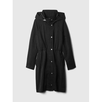 GAP Nylonová oversize parka Černá
