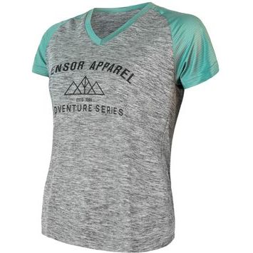 SENSOR CYCLO CHARGER LADIES JERSEY FREE NECK SLEEVE GREY/MINT