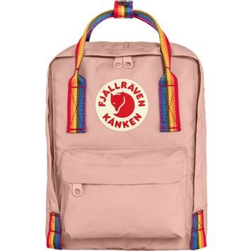 FJÄLLRÄVEN Kånken Rainbow Mini 7 Chalk Rose-Rainbow