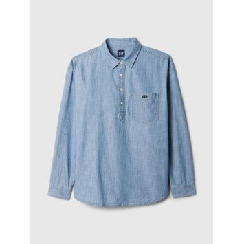 GAP Chambray košile s logem Modrá